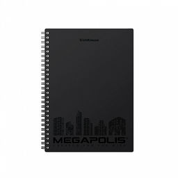 Цена за 1 шт. Тетрадь общая с пластиковой обложкой на спирали ErichKrause MEGAPOLIS®, черный, А5, 80 листов, клетка, микроперфорация