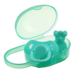 Пустышка классическая, с колпачком и держателем, в контейнере, от 0 мес., цвет бирюзовый