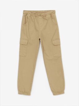 Beli Lastikli K?z ?ocuk Kargo Jogger Pantolon