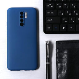 Чехол Krutoff для Xiaomi Redmi 9, матовый, синий Чехол Krutoff для Xiaomi Redmi 9, матовый, синий