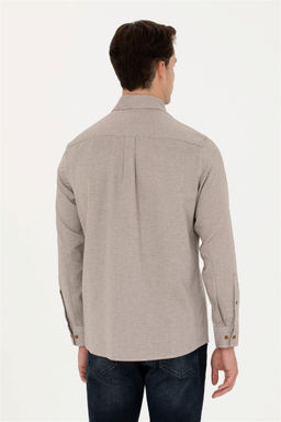 U. S. Polo Assn / Мужская рубашка с длинным рукавом кокосового цвета - U.s. polo assn фото 12