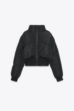 COMBINED CROPPED PUFFER JACKET - Zara фото 7