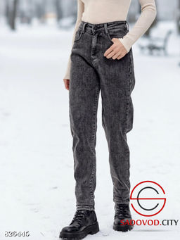 Джинсы мом женские плотные