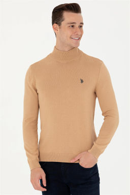 U. S. Polo Assn Мужской базовый свитер песочного меланжа - U.s. polo assn фото 8