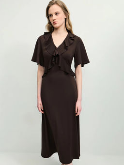 Платье миди с рюшами / Zarina