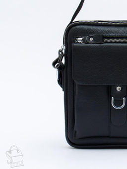 Сумка мужская кожаная 8208H black Heanbag
