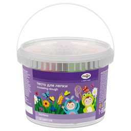 Тесто для лепки Гамма "Малыш" 13цв. по 30гр. (281025_012) пласт. ведро