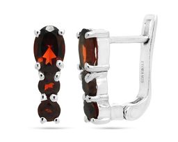 Серьги из серебра гранат, Канарейка