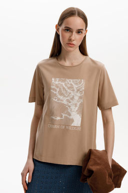 ЕВТ 3289/темно-бежевый фуфайка жен