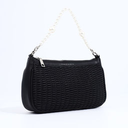 Сумка-багет на молнии, длинный ремень, цвет чёрный - Simaland фото 5