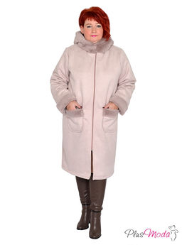 Жакет-дубленка Модель №1423 размеры 44-84 - Plusmoda фото 2