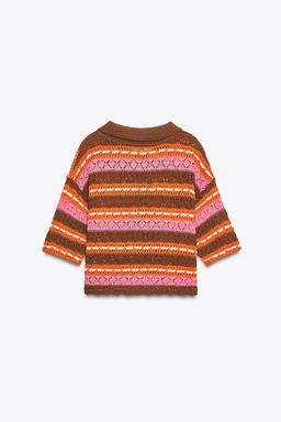 JACQUARD POLO TOP - Zara фото 6