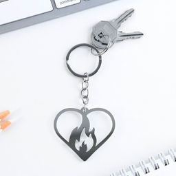 Брелок для ключей акриловый зеркальный «Огонь», 5 х 4.5 см