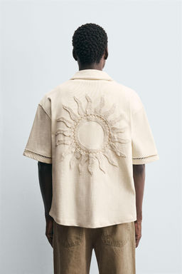 COMFORT SHIRT WITH OPENWORK DETAIL - Zara фото 3