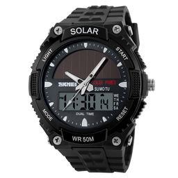 Мужские наручные часы Skmei 1049black Солнечная батарея