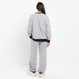 Костюм женский (свитшот, брюки) MINAKU: Casual Collection, размер 42, серый