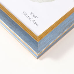 Фоторамка для фото 15×20 см «Габриэль», пластик, синяя с золотой полосой, 2.2×19×24 см