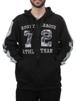 C008 BLACK Толстовка мужская (35% хлопок, 65% полиэстер)