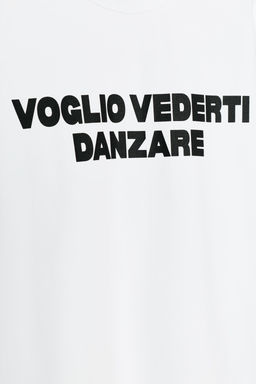 CAMISETA TEXTO DELANTERO / Blanco