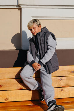 Бомбер утепленный, меланж - Inzibe фото 28