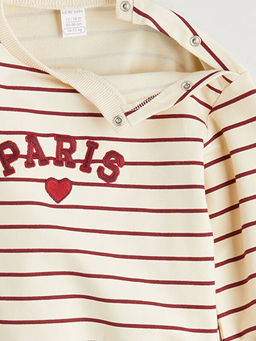 Bisiklet Yaka Nak??l? K?z Bebek Sweatshirt