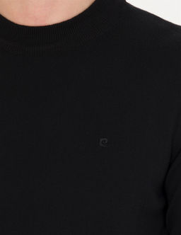 Siyah Slim Fit Yar_m Bal_k__ Yaka Basic Triko Kazak - Pierre cardin фото 7