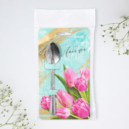 Цена за 3 шт. Ложка чайная с гравировкой Любимой сестре, h=14 см