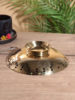 Цена за 2 шт. Блюдо сервировочное «Жар-Птица», 19.5×19.5×5.5 см, латунь с перламутром