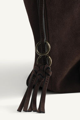 LIMITED EDITION SPLIT SUEDE STUDDED CITY BAG - Zara фото 8