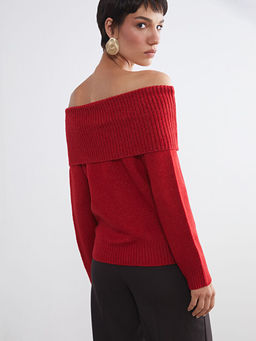 Kay?k Yaka Kad?n Triko Kazak