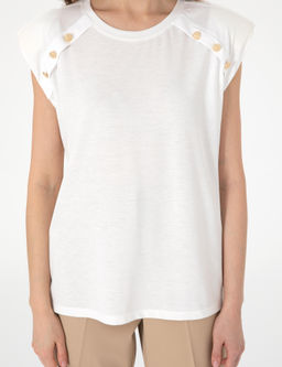 Beyaz Regular Fit Ti__rt - Pierre cardin фото 6