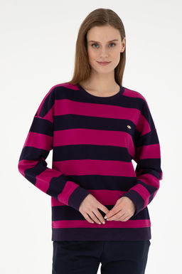 Женский свитшот цвета фуксии Неожиданная скидка в корзине