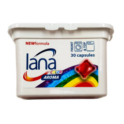 Жидкое средство для стирки в капсулах (аромат розы) Лана / Lana, Китай, 30 капсул Акция