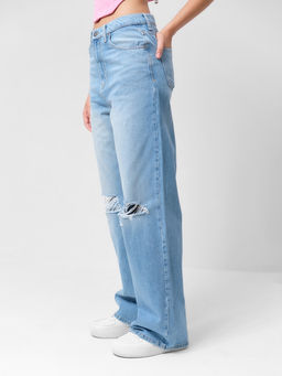 Джинсы женские палаццо MIST: Denim, размер (25) 40-42, голубые