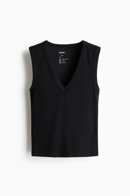 Camiseta acanalada sin mangas Cooling Slim Fit