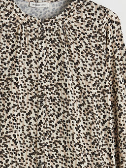 Bisiklet Yaka Desenli Bluz