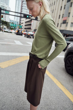 JERSEY PUNTO EXTRAFINO / Verde-seco - Zara фото 4