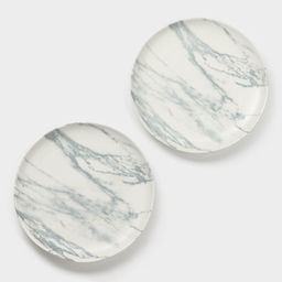 Десертные тарелки Magistro Real Marble, d=21 см, набор 2 шт., фарфор, белые фото 3