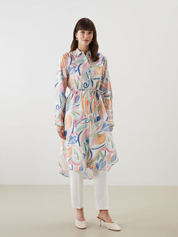 Desenli Oversize Kad?n G?mlek Tunik