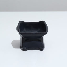 Миска фигурная Ушки, 11 х 11,5 х 11 см, 250 мл, чёрная - Пижон фото 2