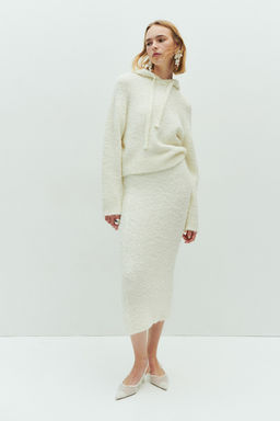 Jersey en punto boucle con capucha