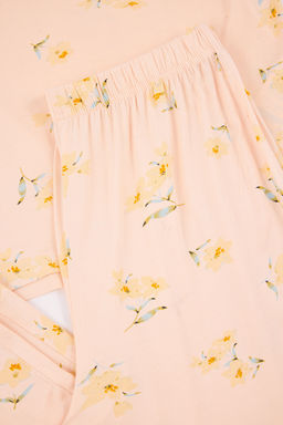 Somon Cicekli Viskon Suprem Orme Pijama Tak?m? THMSS26PT00023 - Trendyolmilla фото 13