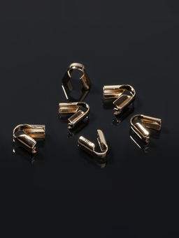 Цена за 2 шт. Концевик-зажим СМ-296-2, набор 20 шт., 1?0.8?0.4 см, цвет золото