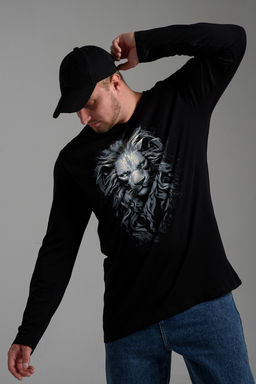 8546 Футболка с длинным рукавом мужская