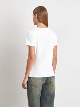 EMKA / Базовая футболка с золотым принтом, 100% хлопок  фото 5