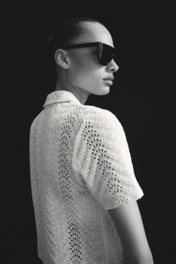 Camisa de manga corta efecto crochet - H&m фото 3
