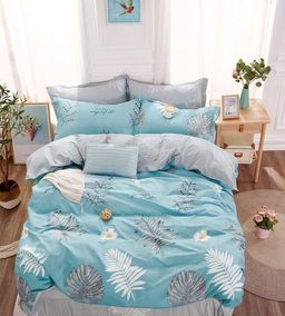 Постельное белье - Сатин Гавайи 1,5-спальный (молния)