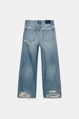 JEANS TRF BOYFRIEND ROTOS TIRO MEDIO / Azul - Zara фото 10