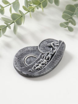 Магнит "Собачья упряжка мчится вдаль" (барельеф), 6см