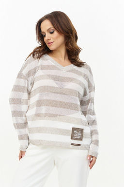 Джемпер AVE RARA 2260 бело-коричневый